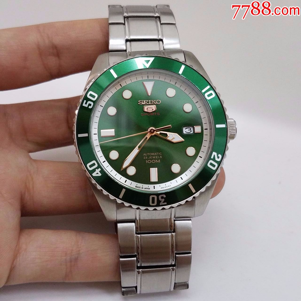 【全新,美品】【大号】日本精工自动机械男表【4r35机芯,透明底盖】