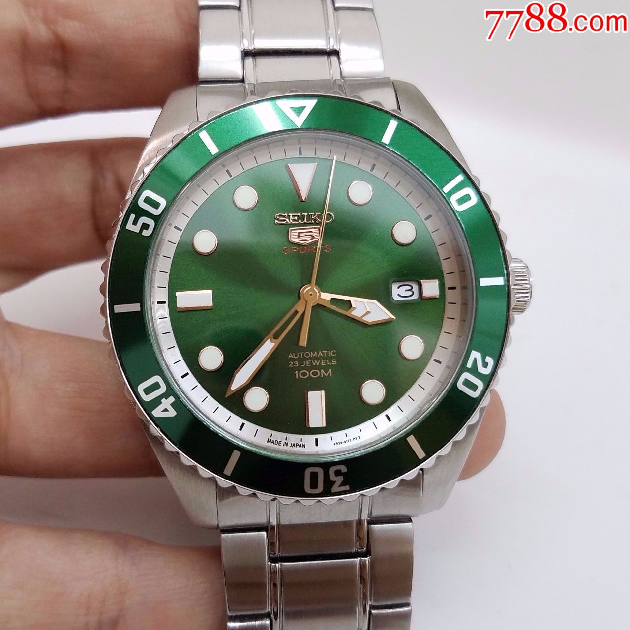 【全新,美品】【大号】日本精工自动机械男表【4r35机芯,透明底盖】