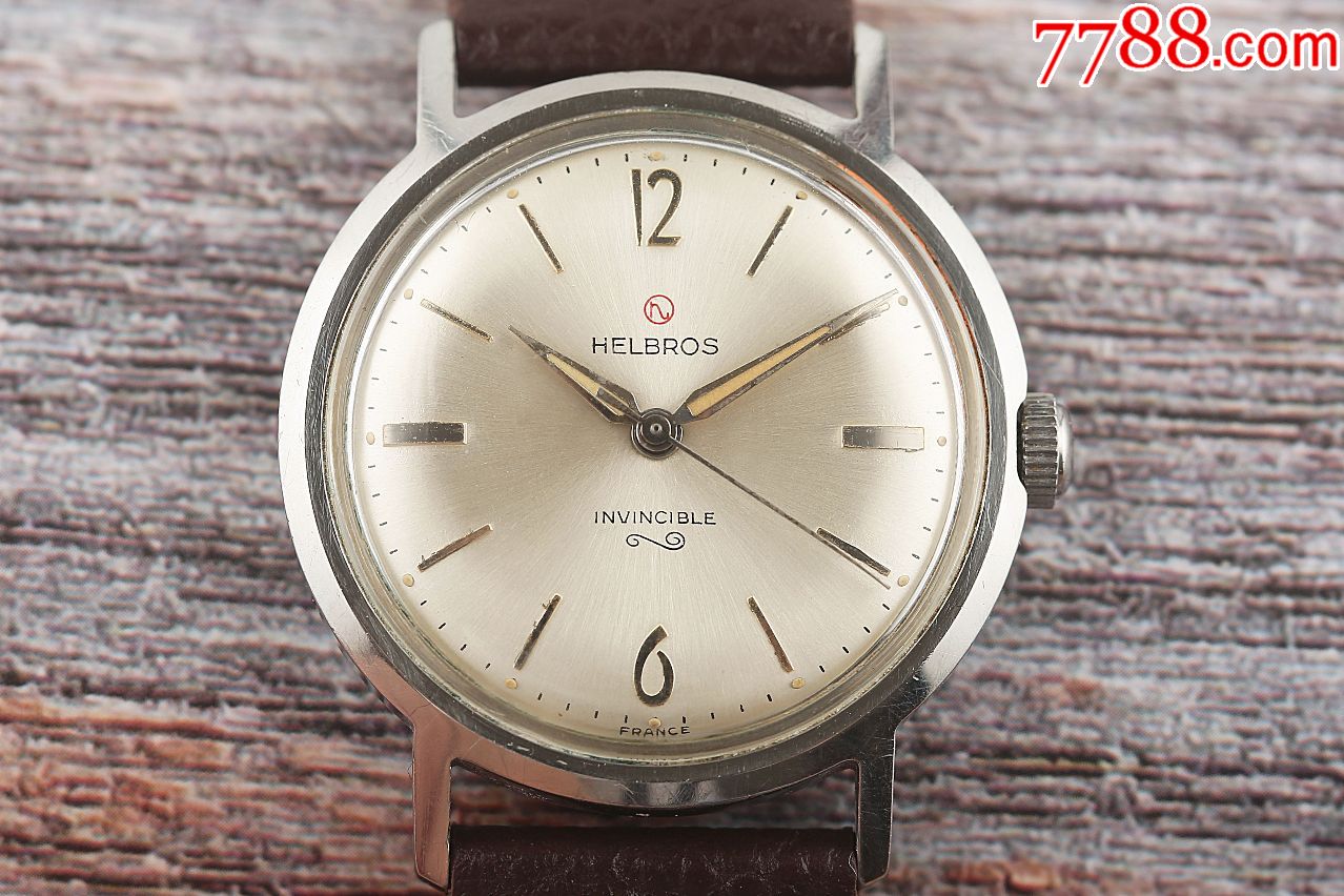 德国小众名表海贝斯helbros古董表特殊红标法兰西地区定制_手表/腕表