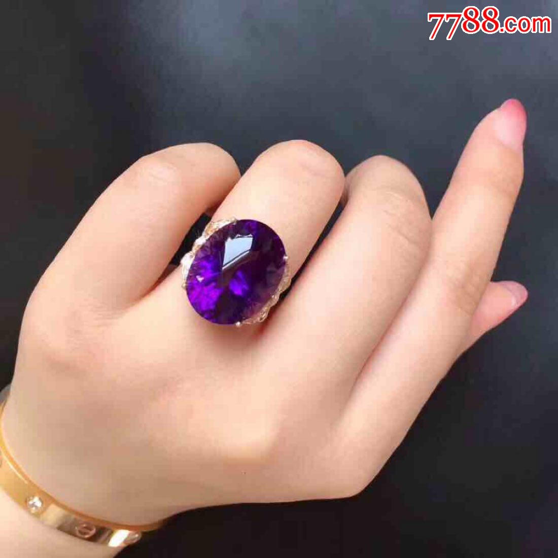 紫水晶戒指吊坠