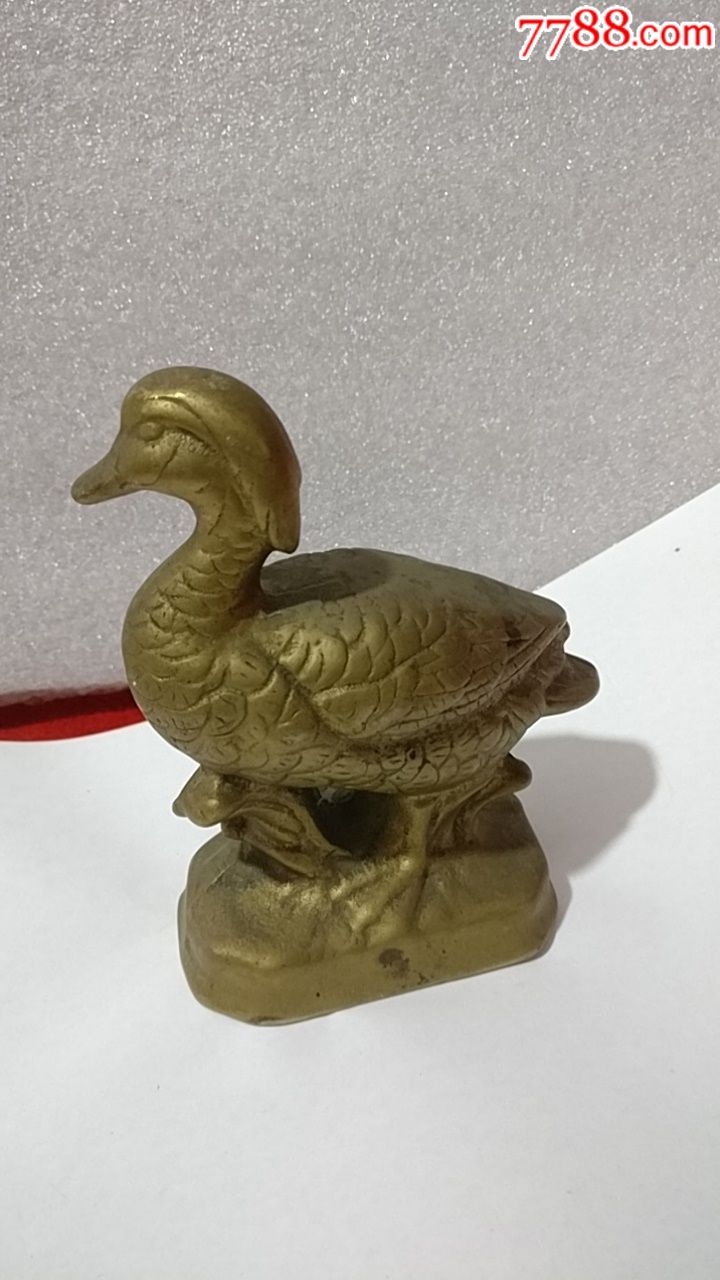 铜鸭子摆件