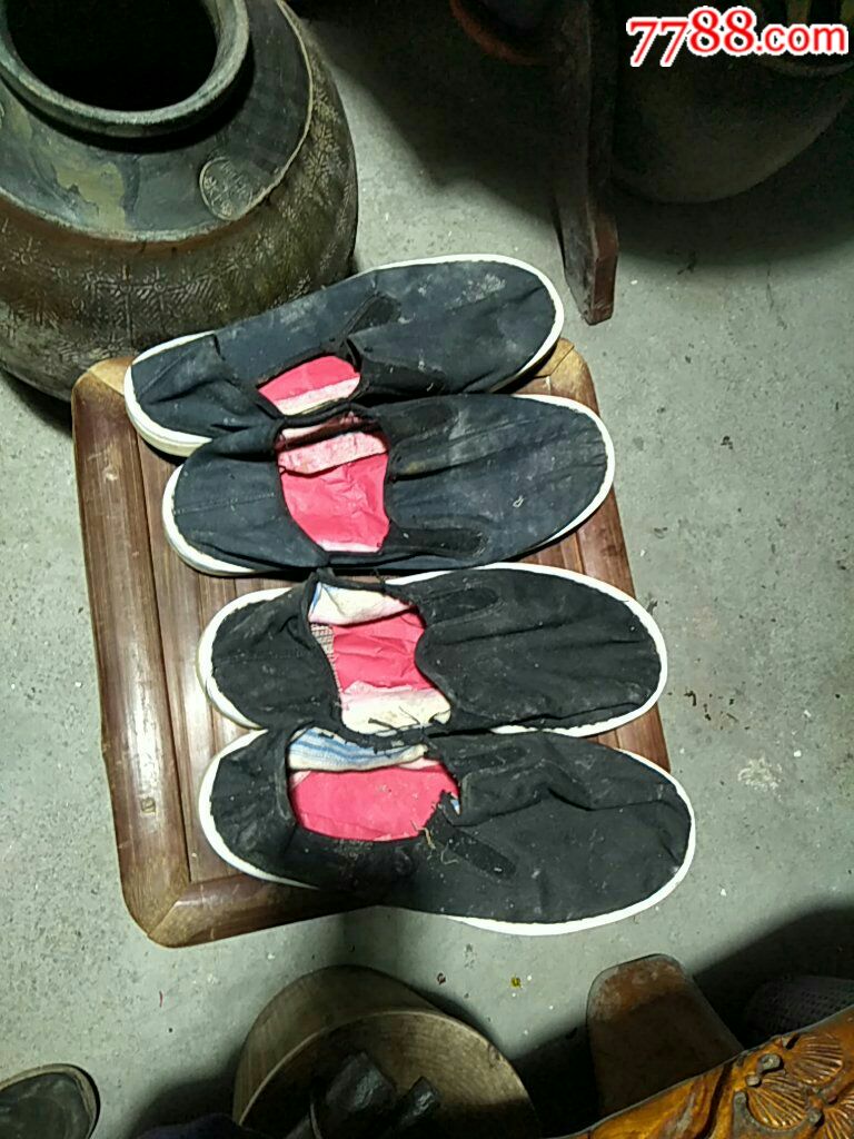 赣南客家千层底布鞋两双
