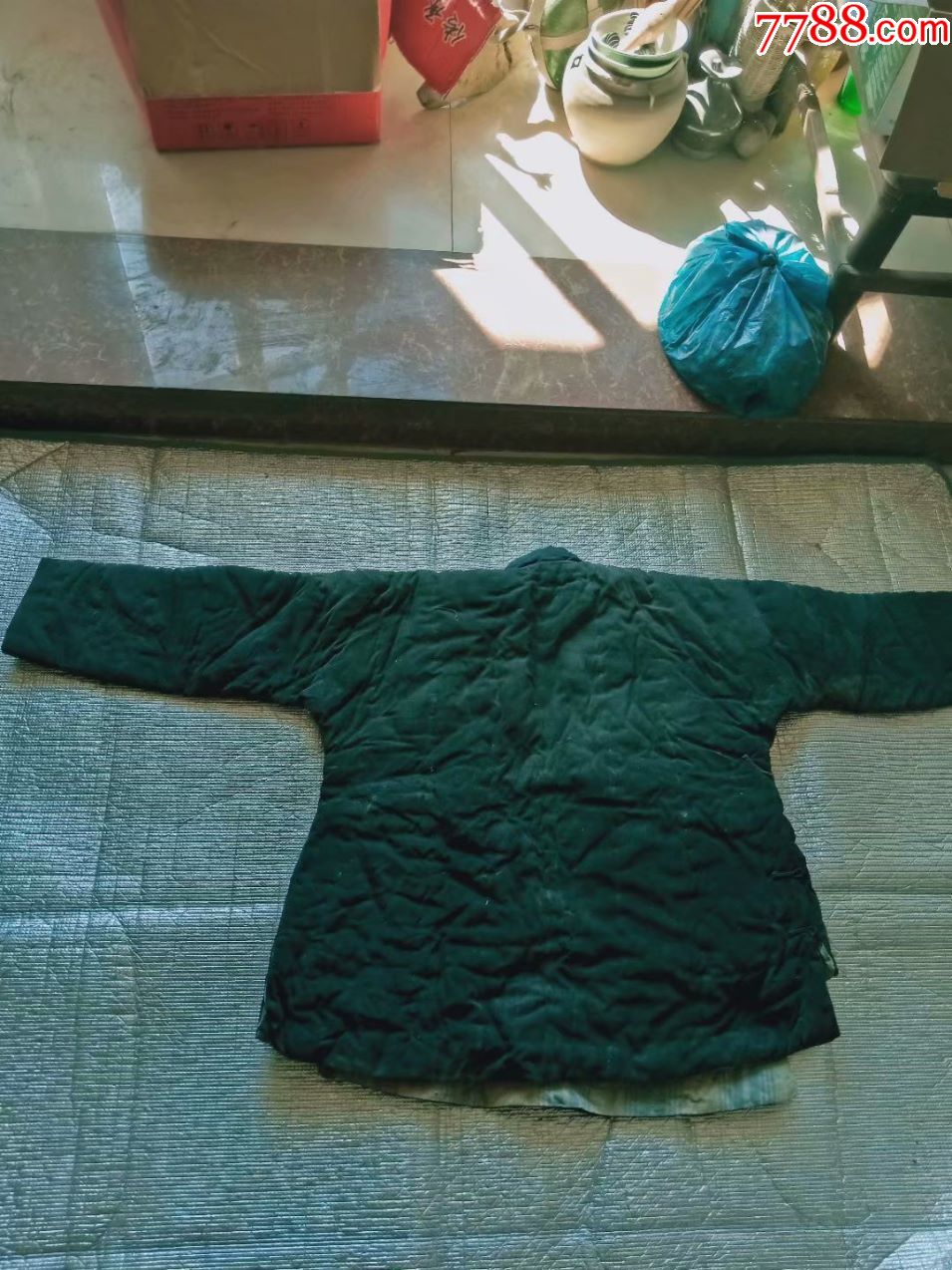 怀旧民国老黑布偏襟棉袄