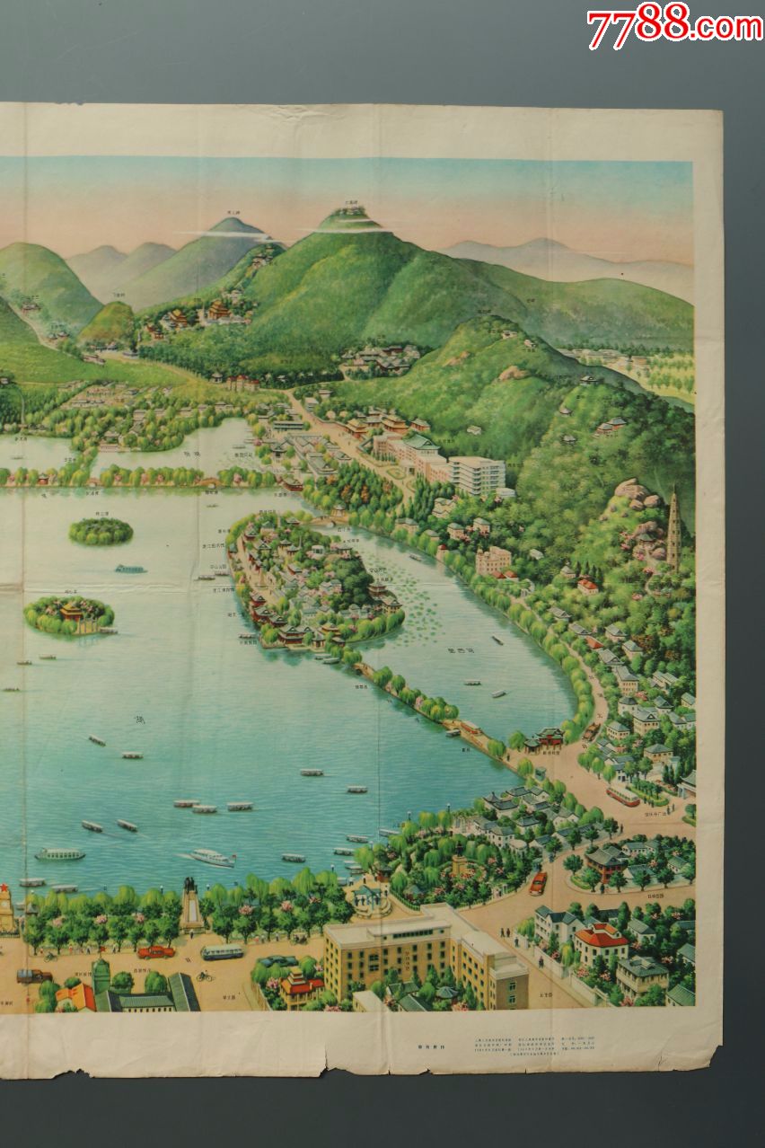 杭州西湖鸟瞰图平面图图片
