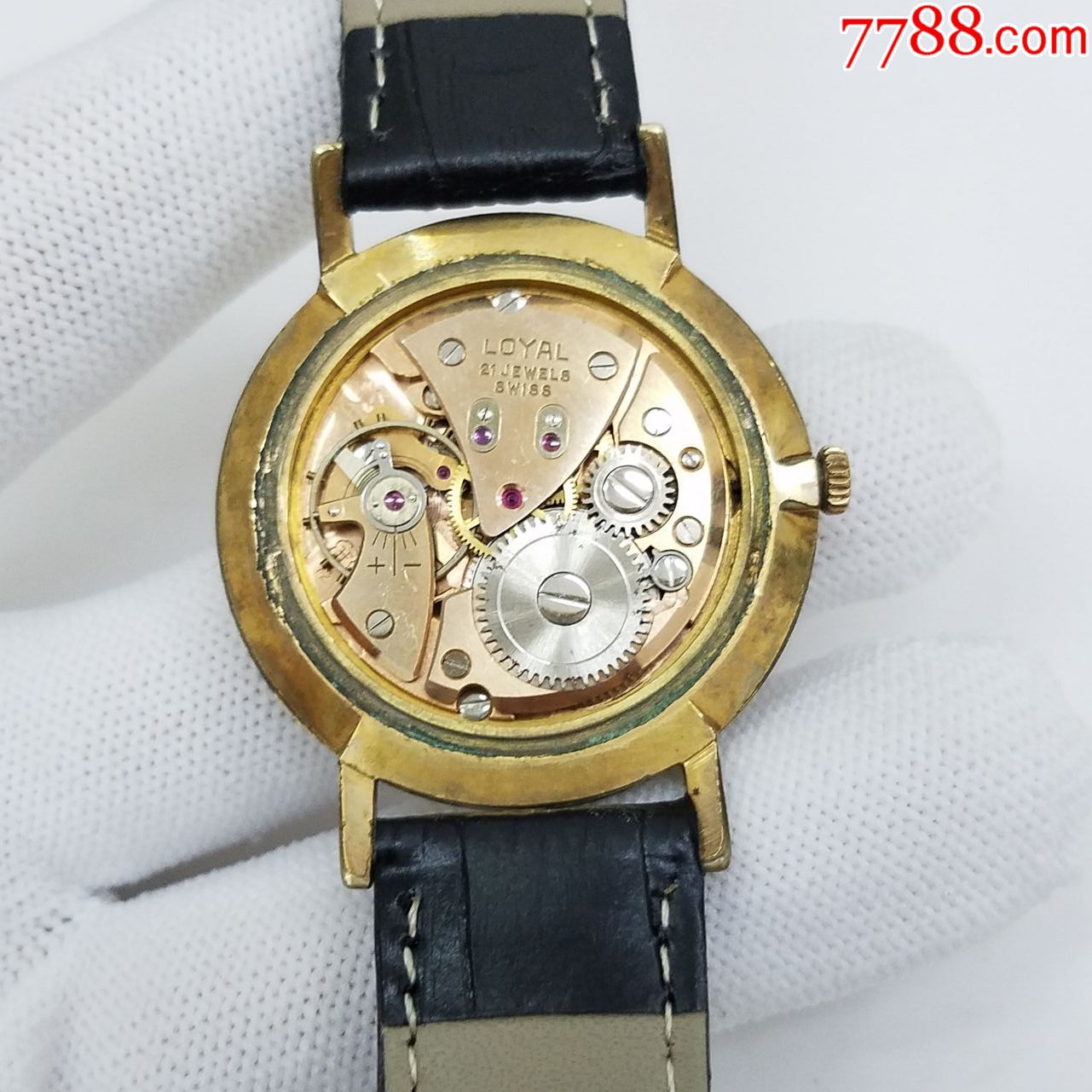 【10mm包金】瑞士loyal(莱尔)手动上链机械男表【21钻玫瑰金机芯】