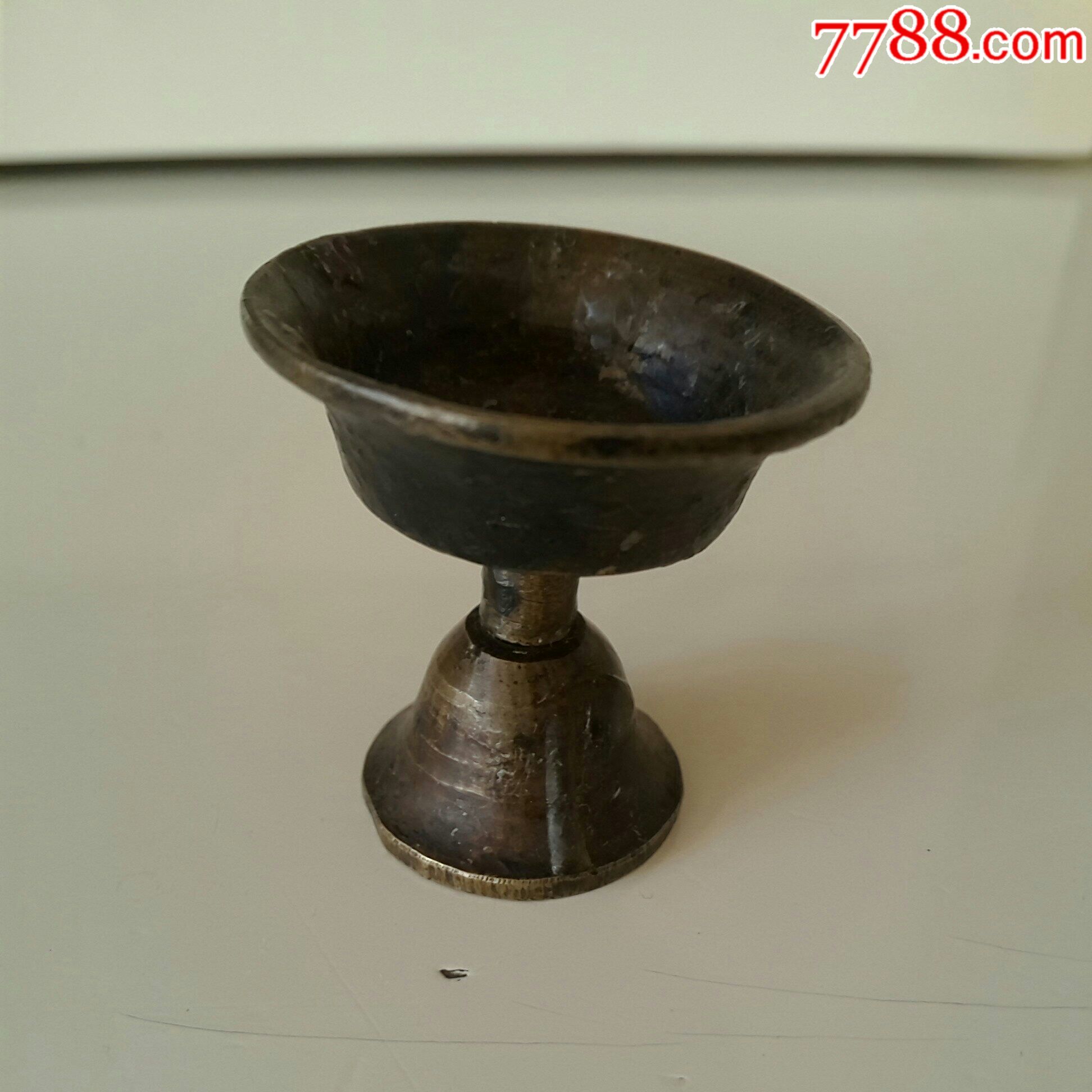藏区老酥油灯法器