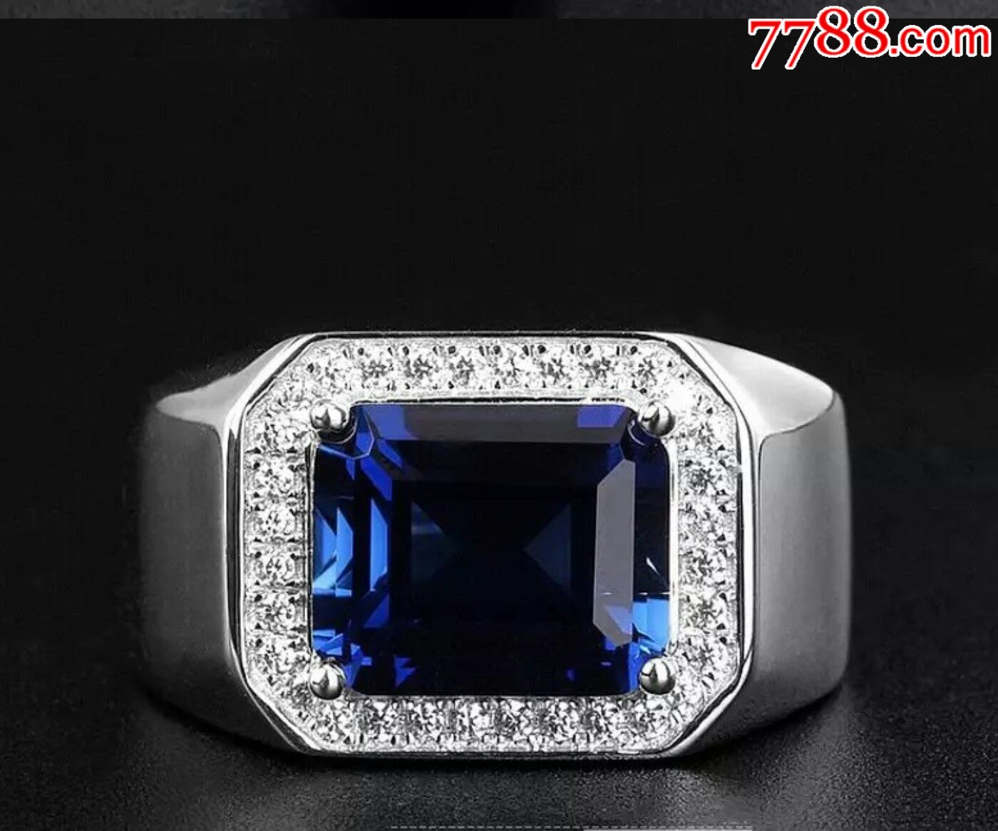 男士,溜白金戒指.