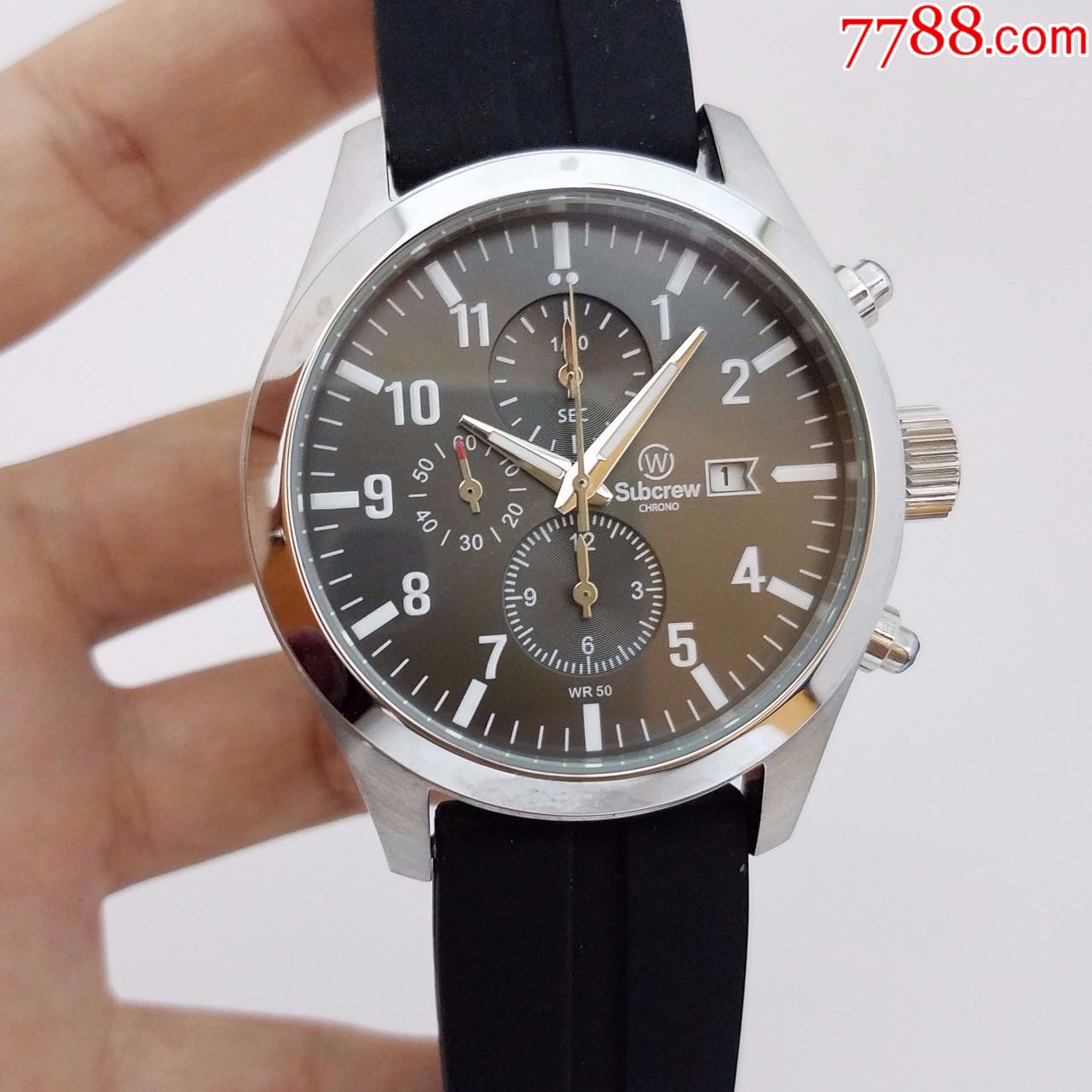 美品】【现时香港最具潜力的潮牌之一】subcrew电子计时男表_手表