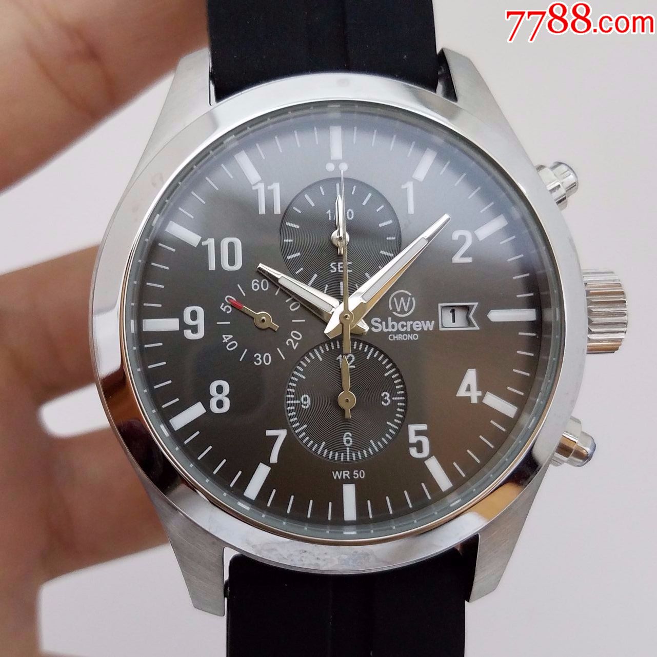 美品】【现时香港最具潜力的潮牌之一】subcrew电子计时男表_手表