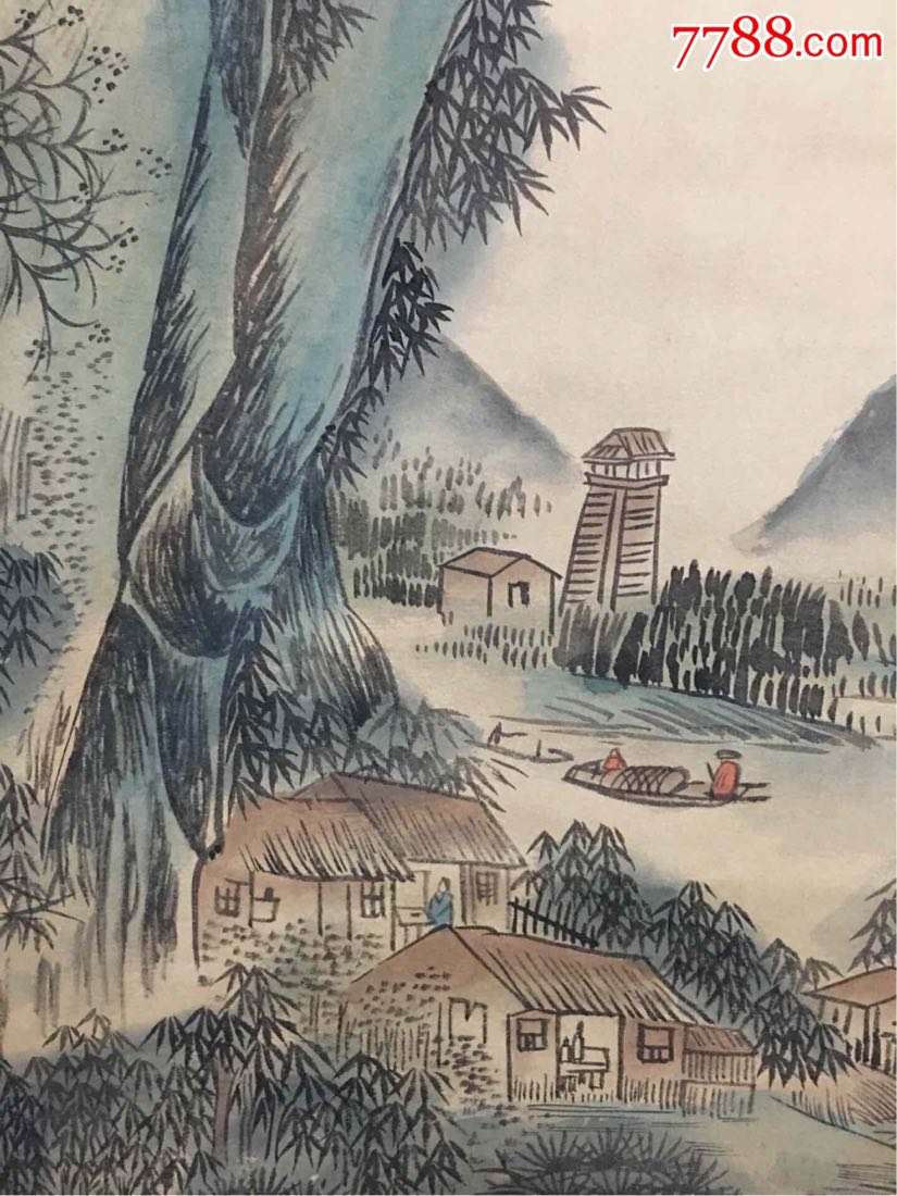 农村收来大家冯超然山水画保存完好-zc19827224-7788字画网