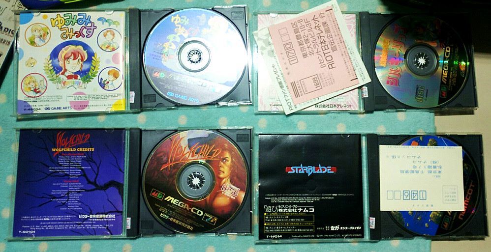 世嘉md-cd游戏光盘,早期正版游戏盘,狼人传说等4盘,4盘一起出,实物图