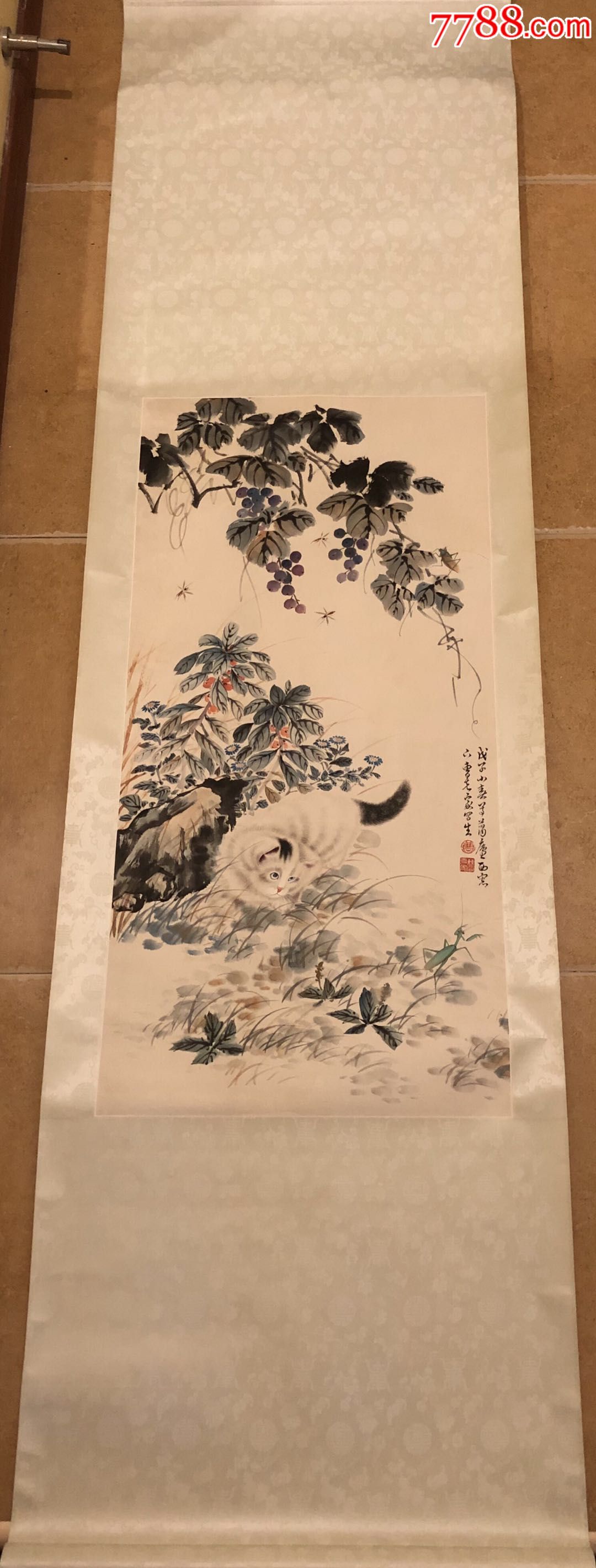 著名畫家曹克家畫貓,精緻作品,畫工精細,佳作可藏