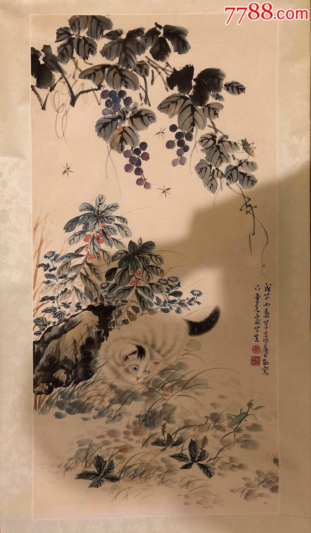 著名画家曹克家画猫,精致作品,画工精细,佳作可藏