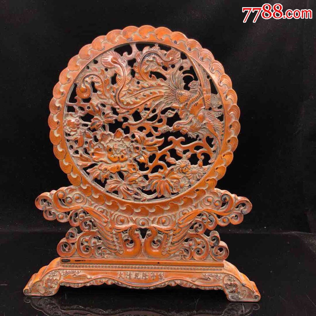 花梨木凤凰摆件