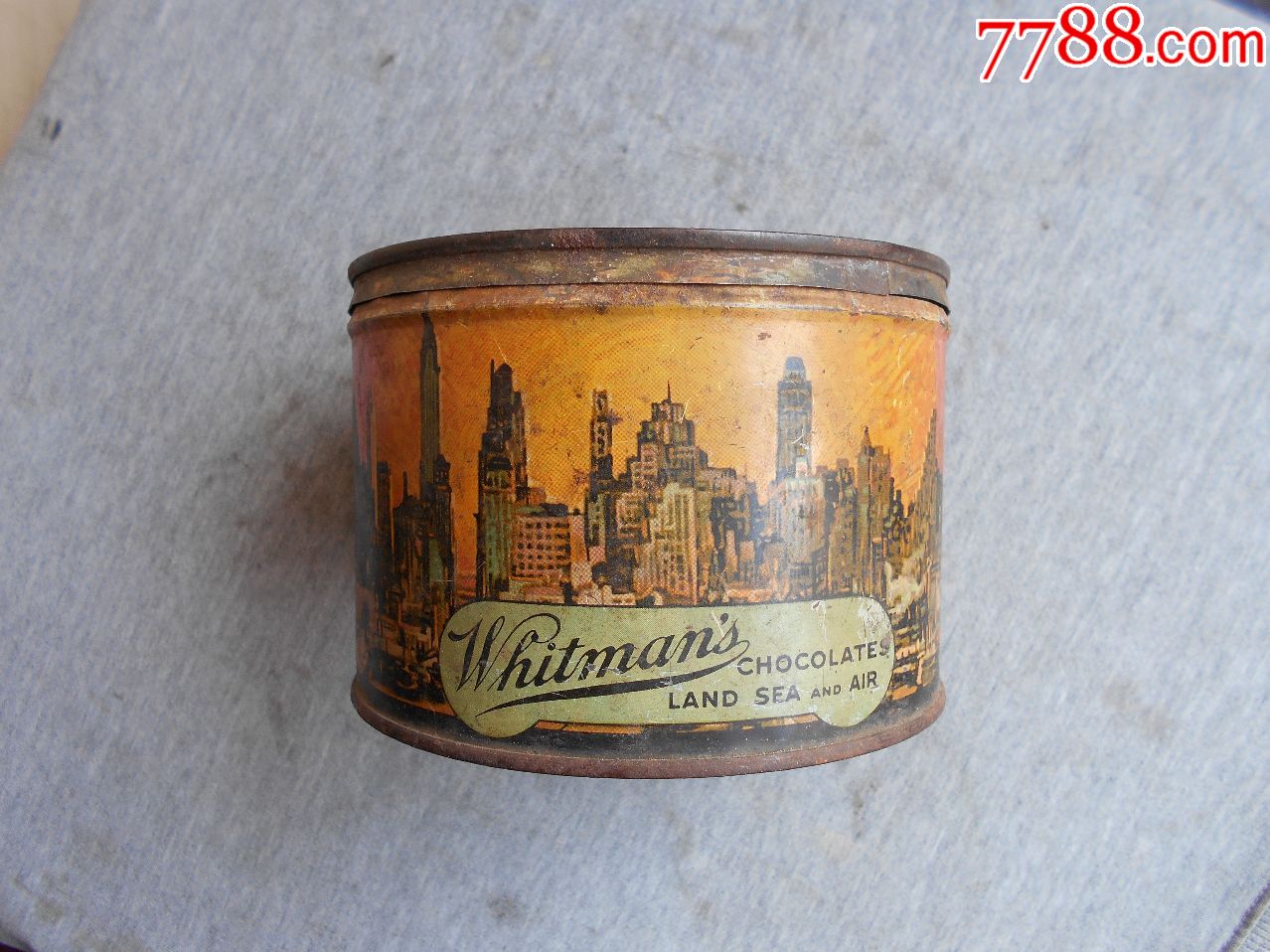 民国时期madeinusa巧克力铁皮包装盒
