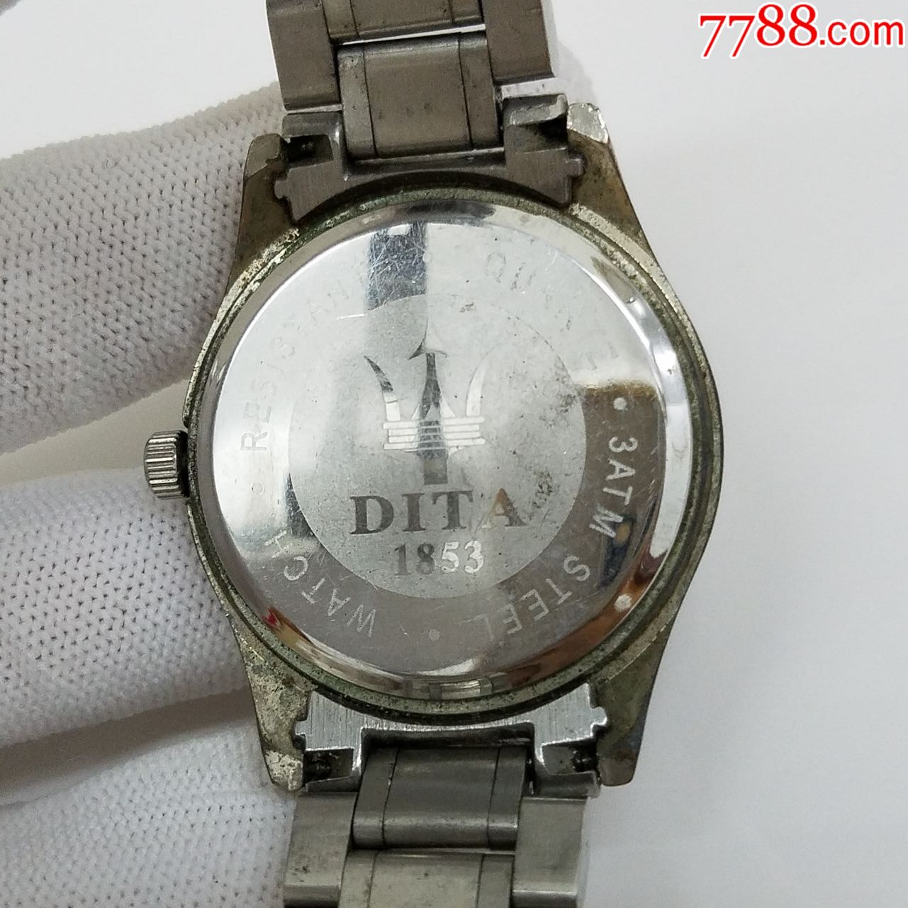 迪塔电子男表【间金表款】【闪钻金刻度】【旋涡纹