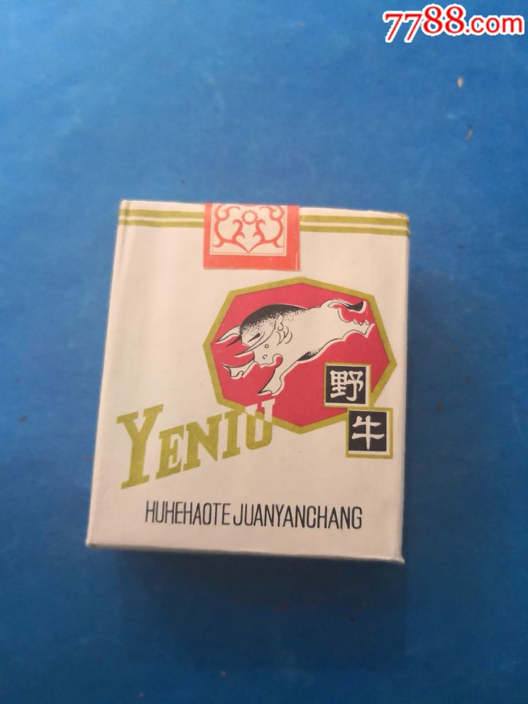 实物老烟标野牛