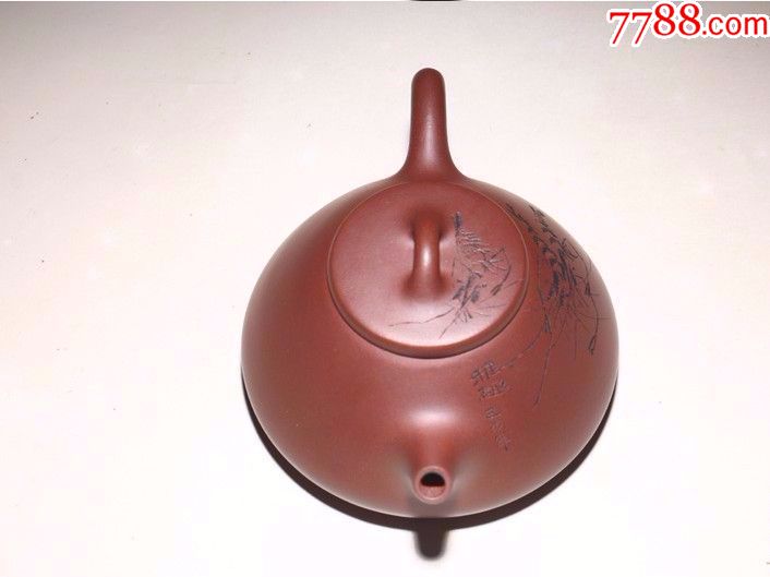 周末放漏儿:名家全手工玫红泥陶刻子冶石瓢,紫砂壶_第8张
