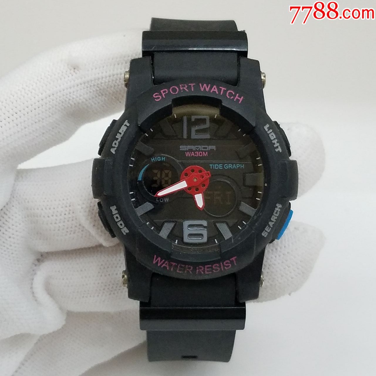 sraor电子计时表【灯光漂亮】【屏幕显示正常】【按的好使】,手表