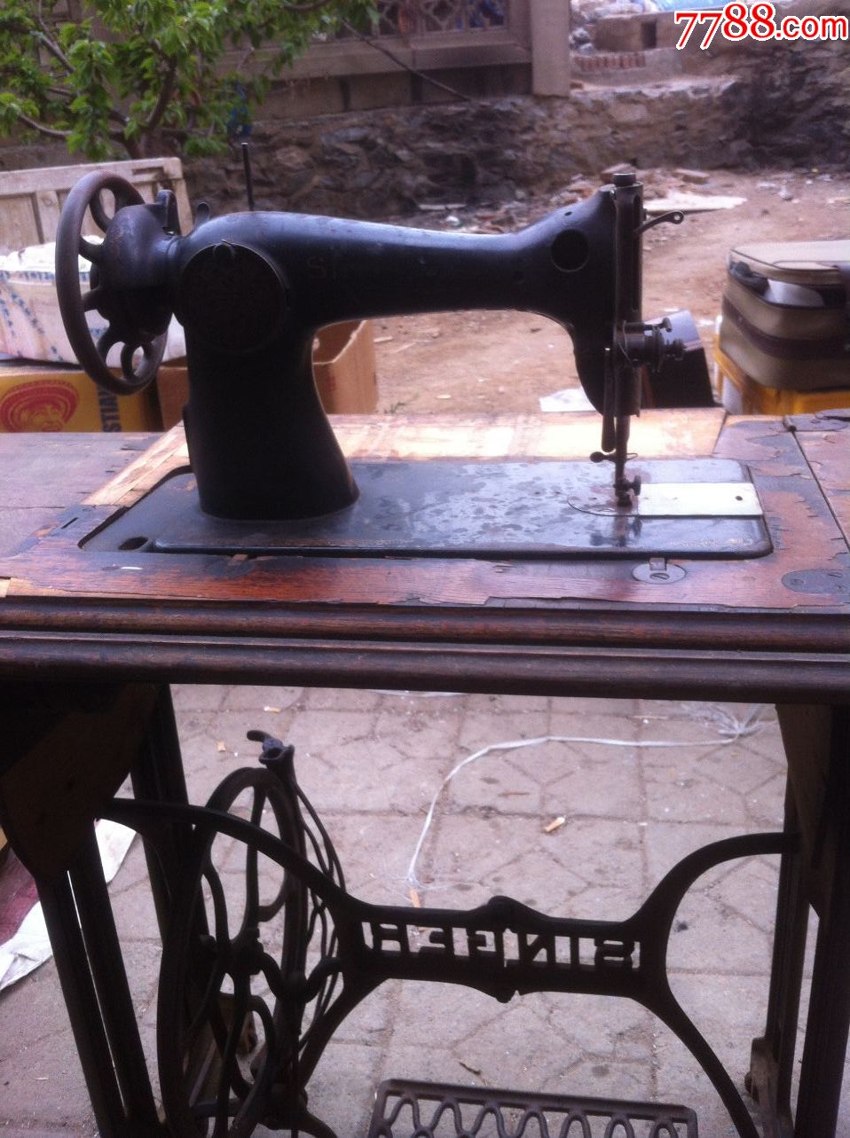 民国时期日本美国进口的胜家牌落地脚踏缝纫机