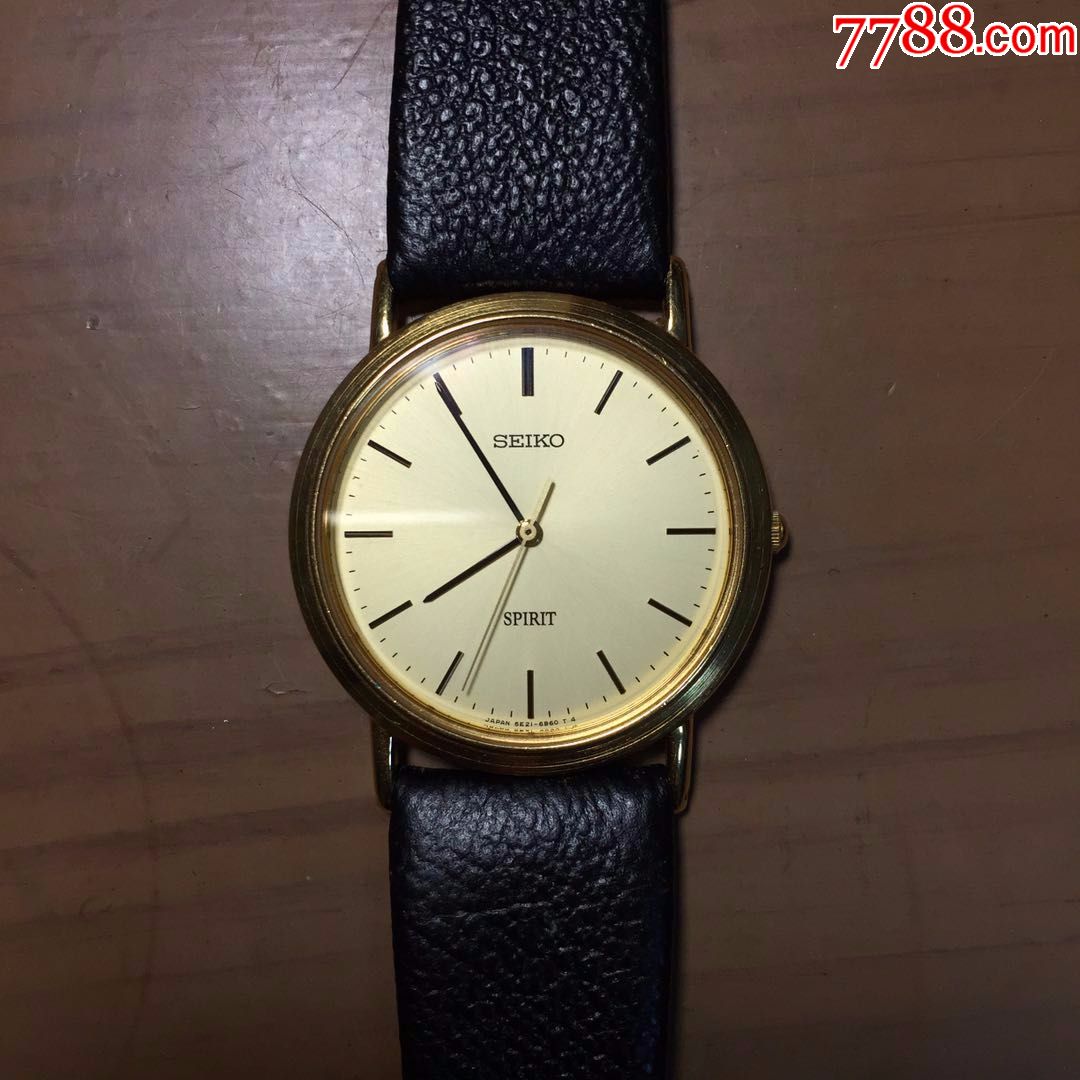 精工seikospirit库存镀金表33mm可以说分秒不差