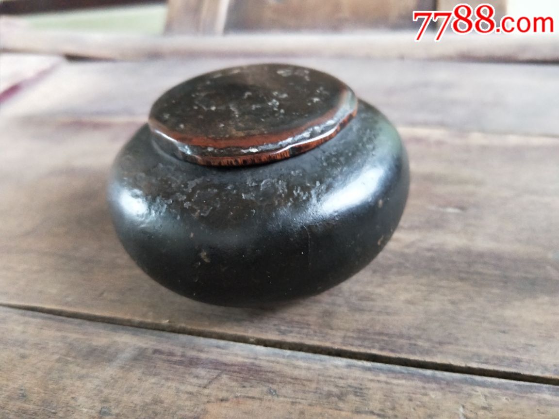 明代黑漆古包浆木盒