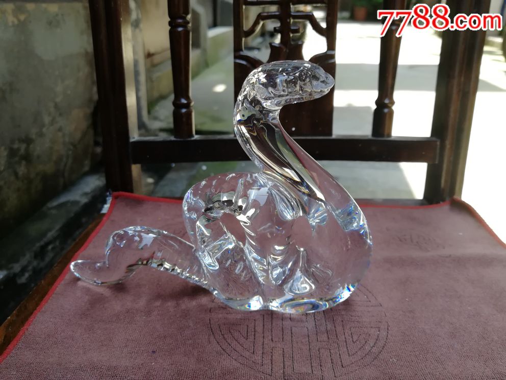 法国进口baccarat水晶蛇(十二生肖之一)_水晶_淘子古