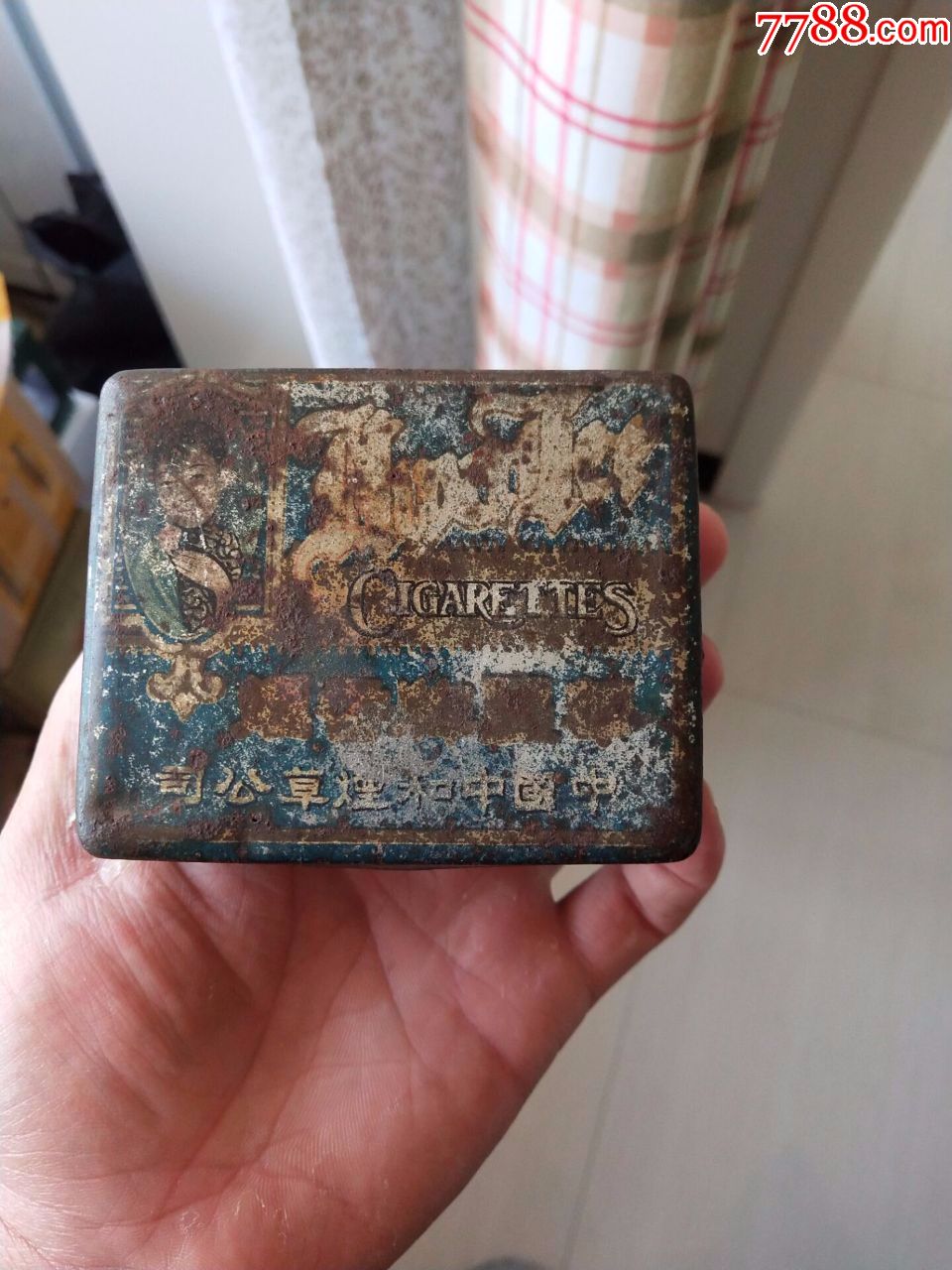 民国时期老烟盒铁皮的看图需要的来品相看图保真