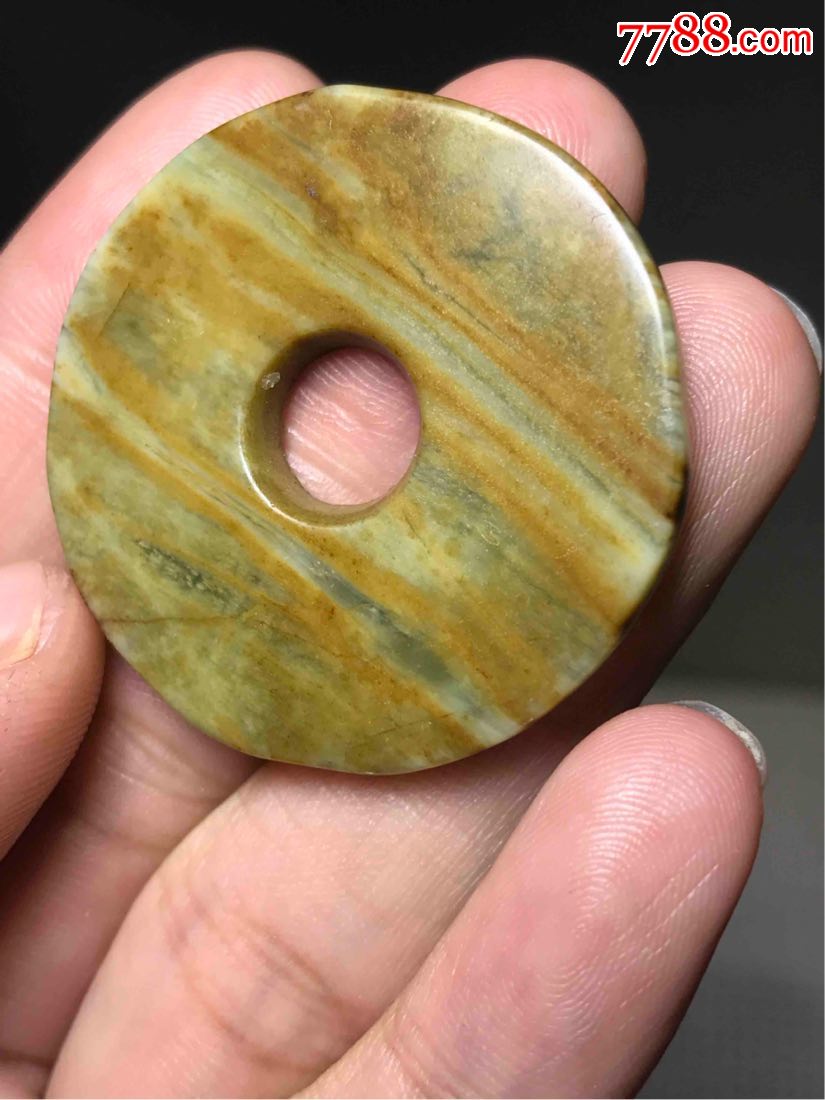 花纹漂亮的老玉壁一块
