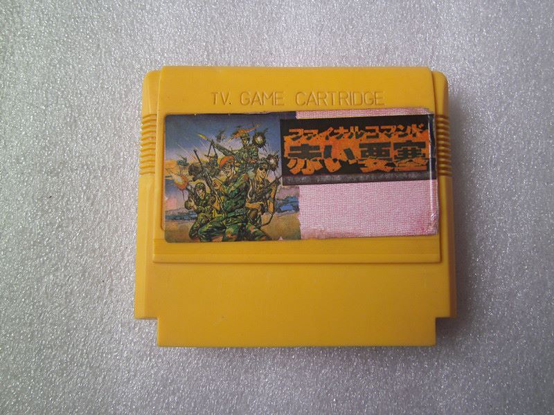 fc小霸王游戏卡,早期全集成卡,经典赤色要塞,单卡,实物图