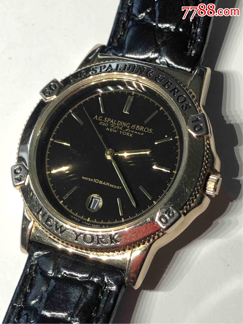 spalding&bros石英男表日历显示100米防水日本机,手表/腕表_第9张