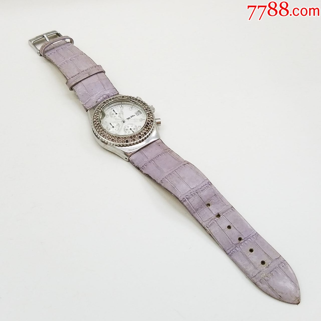 foeeifoeeie电子计时男表【经典3眼放射拉丝纹加波浪纹表盘】