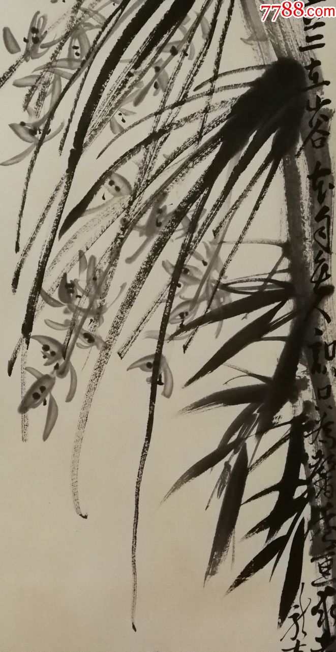 中国现当代杰出的书画艺术家和美术教育家【萧龙士】兰草真迹