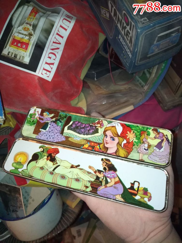 怀旧国货老铅笔盒一对