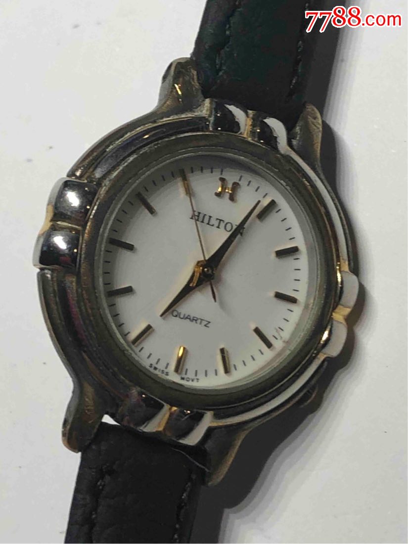 瑞士原装正品hilton希尔顿石英女表表盘26mm厚6.5mm走时精准