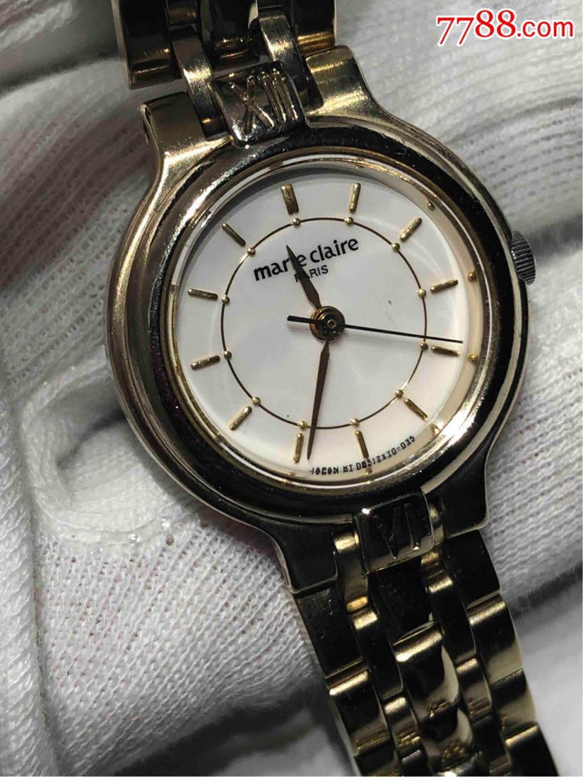 法国品牌marieclaire石英女表表盘22mm厚6mm表带长15.5cm走