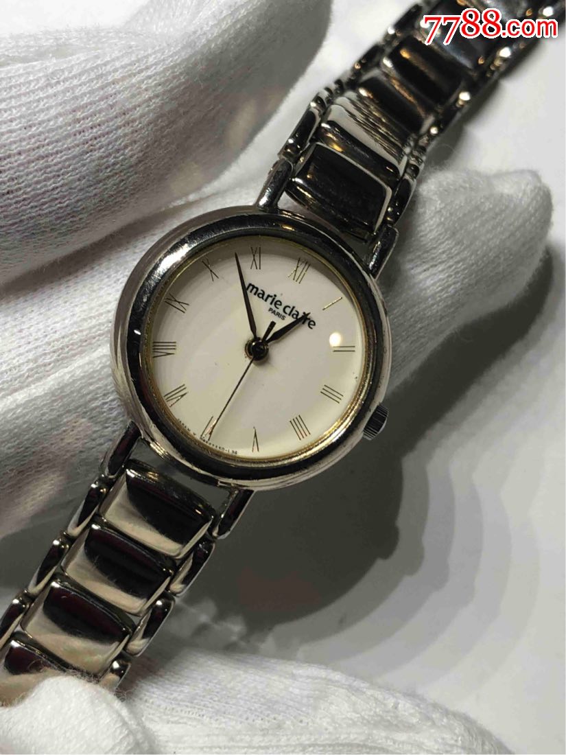 法国品牌marieclaire石英女表表盘22mm厚6mm表带长17.5cm