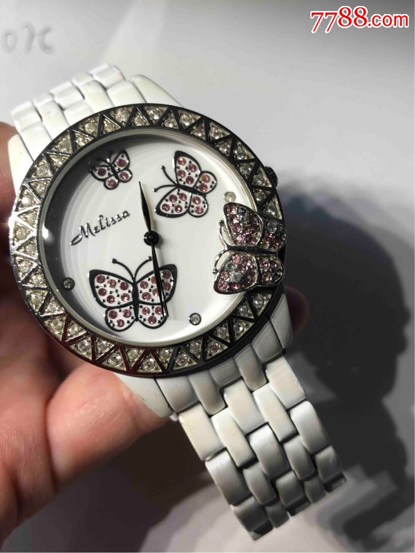 时尚品melissa玛丽莎蝴蝶女表表盘38mm厚9.5mm表带长17.5cm