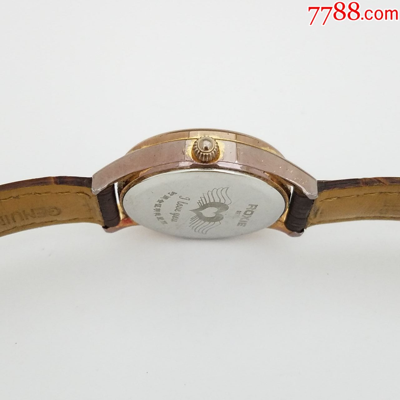 洛希尔电子表【漂亮闪钻放射拉丝纹表盘,玫瑰金刻度,指针】【独特6点