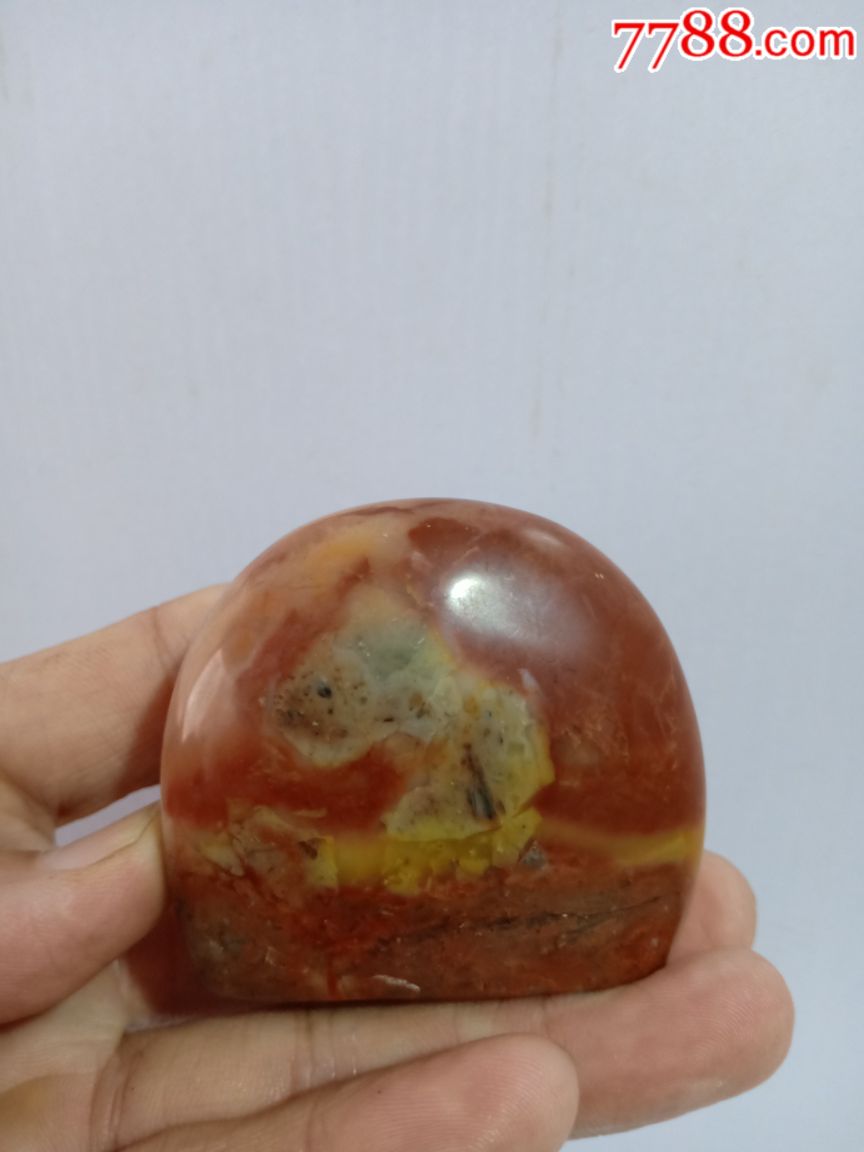 青田红花冻石印章