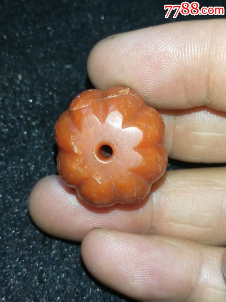 藏传老保山南红瓜珠-玛瑙-7788工艺品