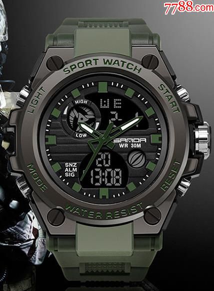 全新多功能特种兵防水夜光电子表-手表/腕表-7788手表收藏