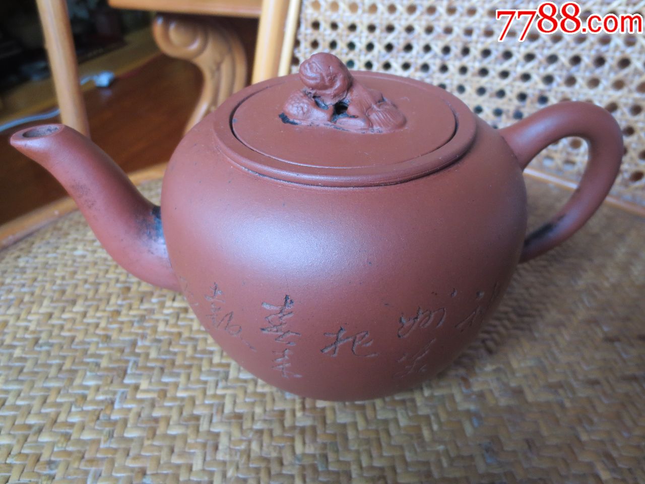 红雨刻高狮灯-价格:1450元-au20345749-紫砂壶 -加价-7788陶瓷