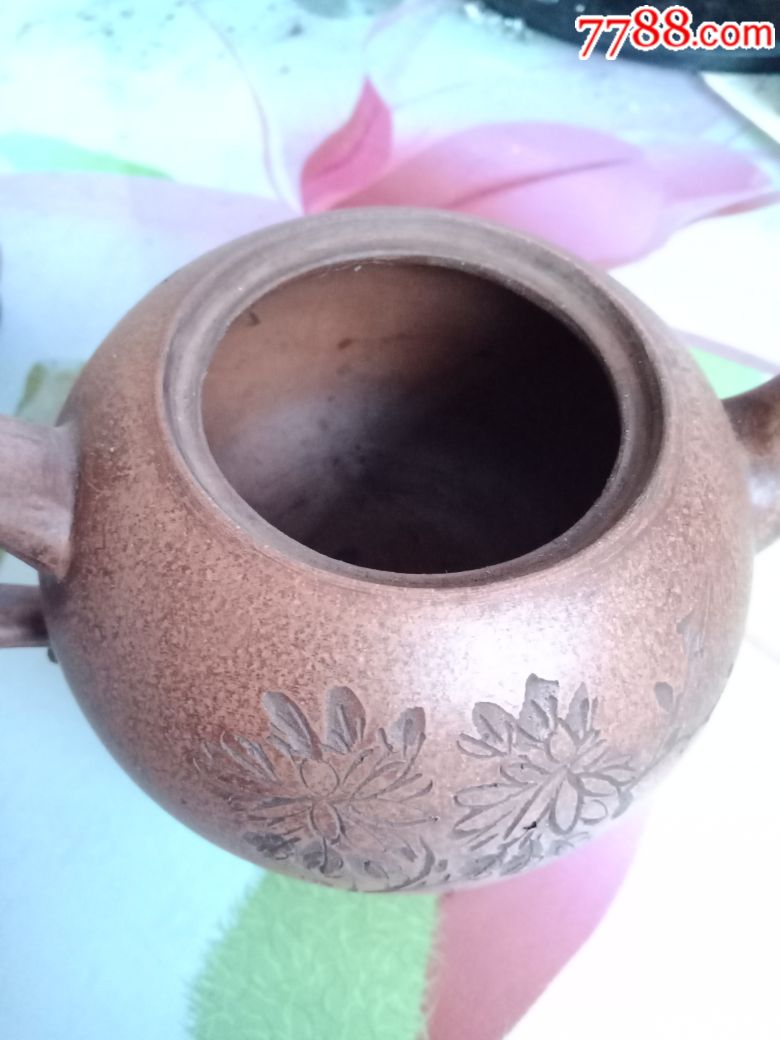 墨林堂大彬款大彬刻诗三足紫砂壶