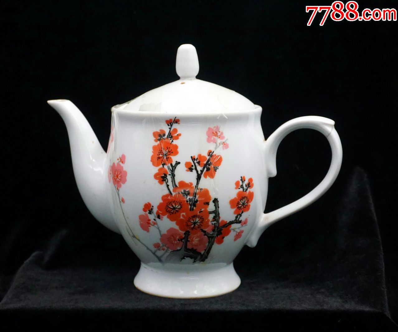 中国国光手绘梅花薄胎透光壶()