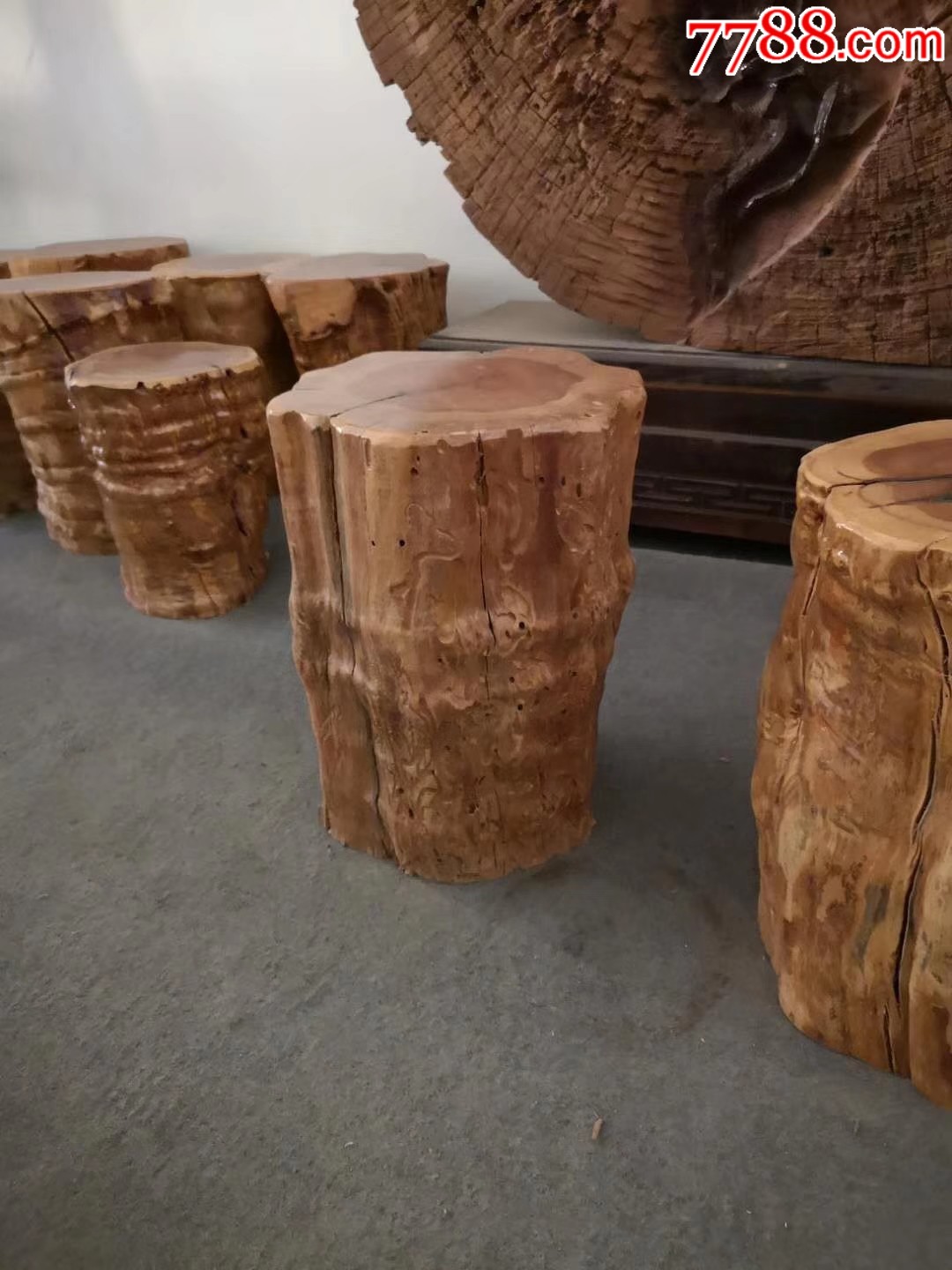 枣木墩批发价300一个品相如图完整牢固
