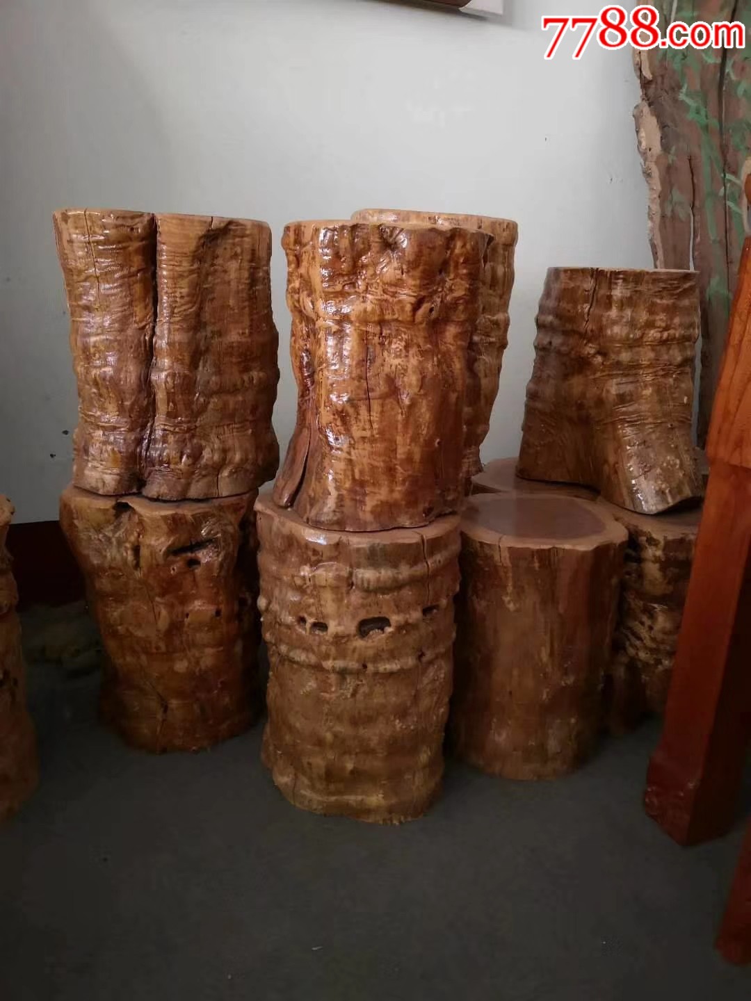 枣木墩批发价300一个品相如图完整牢固