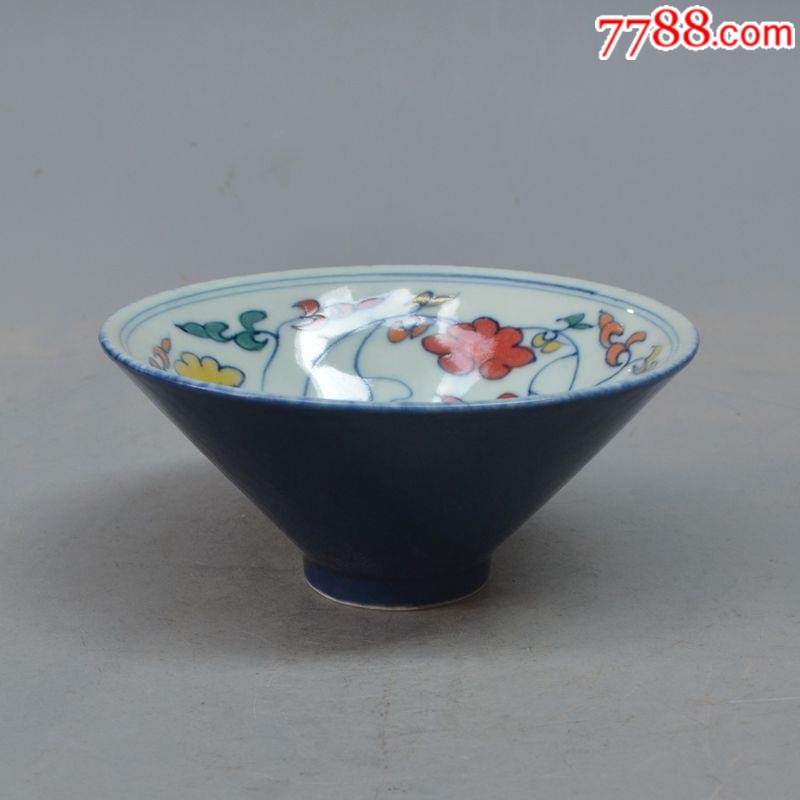 仿古大明宣德斗彩斗笠碗_价格188元_第3张