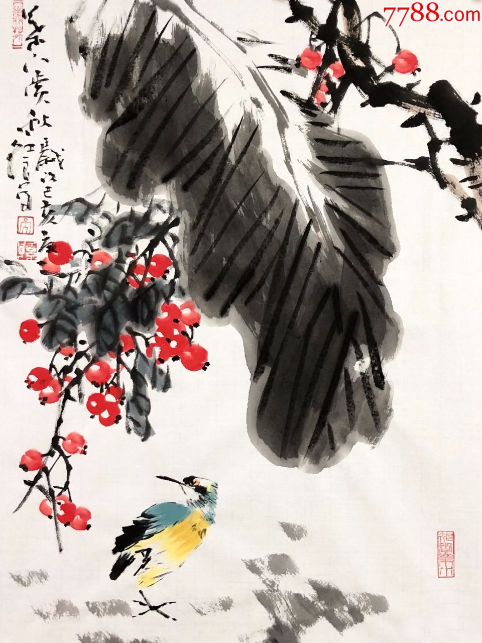 中国国画院副院长吴红良叶下赏秋(拍前请联系)