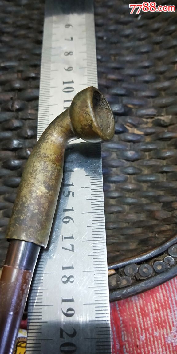 旱烟袋烟锅包铜玉烟嘴